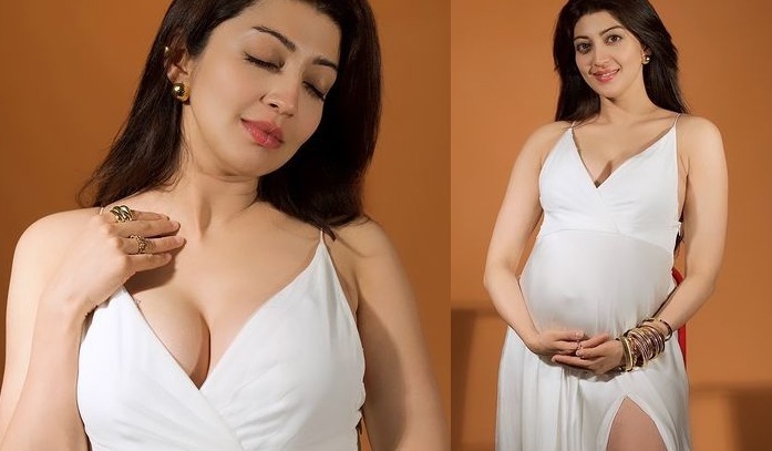 கிளாமர் எல்லை மீறுது… கவர்ச்சி தூக்கலாக pregnancy போட்டோ ஷூட் நடத்திய பிரணிதா!