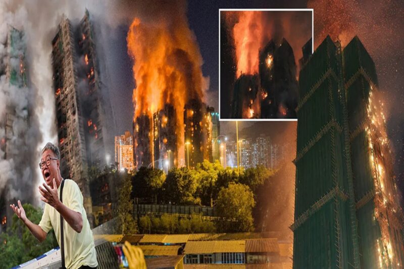 ஹாங்காங்கில் கொடூரம்: 7 அடுக்குமாடிக் கட்டிடங்களைத் தீக்கிரையாக்கிய சூறாவளி (LIVE VIDEO)